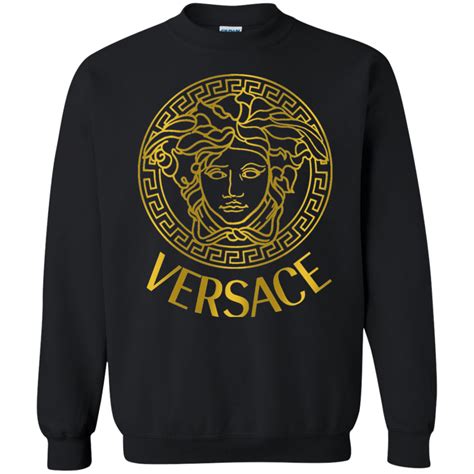 versace sweatshirt black and white|women's versace t shirt.